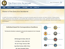 Tablet Screenshot of execsec.defense.gov